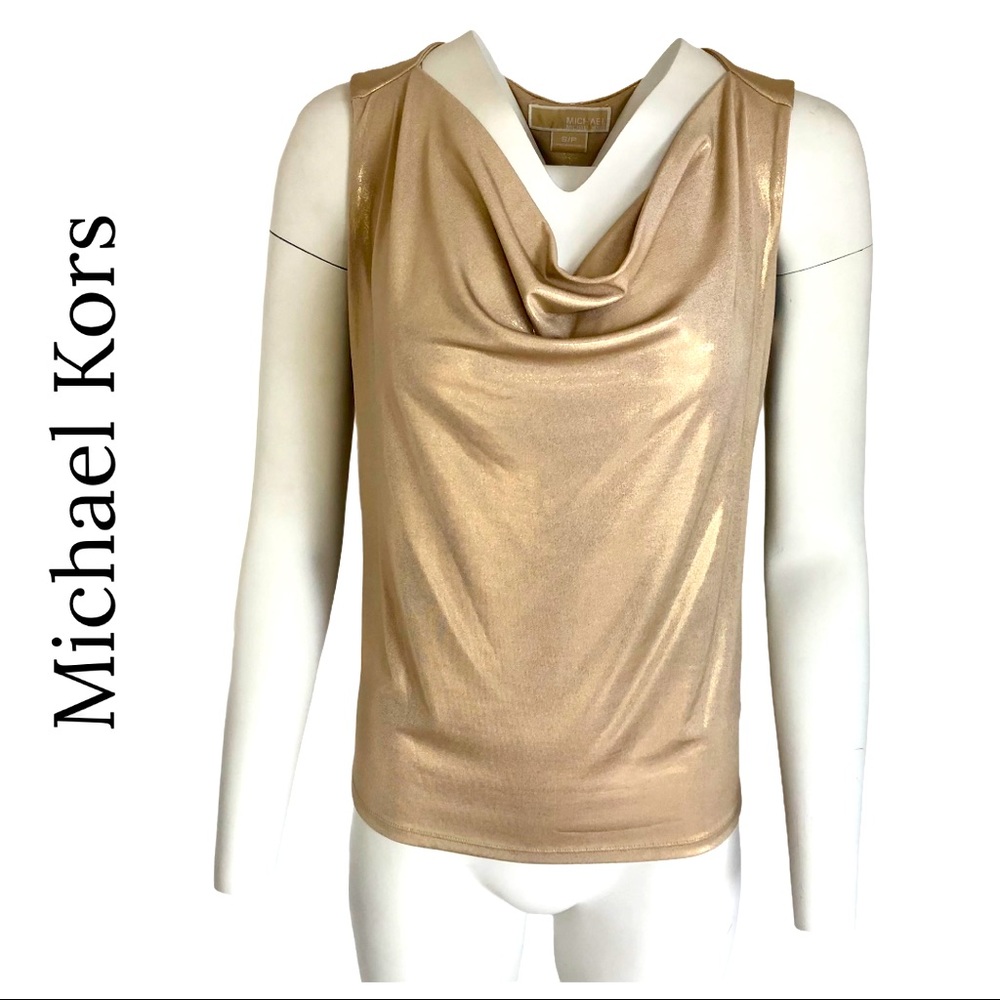 Michael Kors Gold Shimmer Tank Top